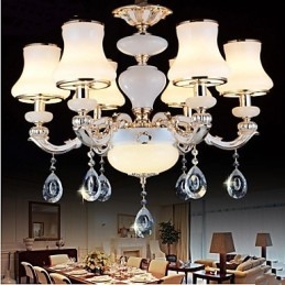 O luxuoso lustre pendente de jade natural do lustre pendente de cristal europeu