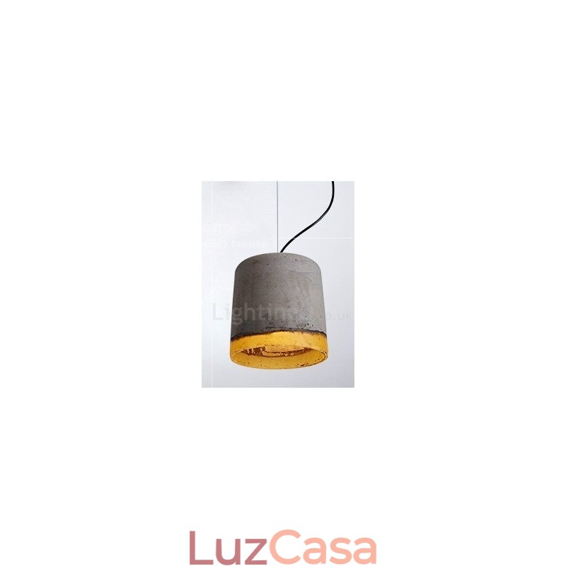 Luminária pendente moderna contemporânea Concrte 1 luz