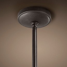 Luminária pendente de ferro estilo retrô com 12 luzes em formato de vela