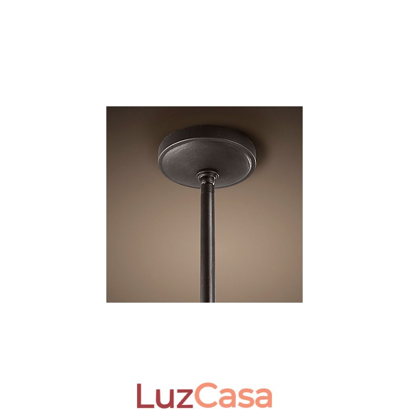 Luminária pendente de ferro estilo retrô com 12 luzes em formato de vela