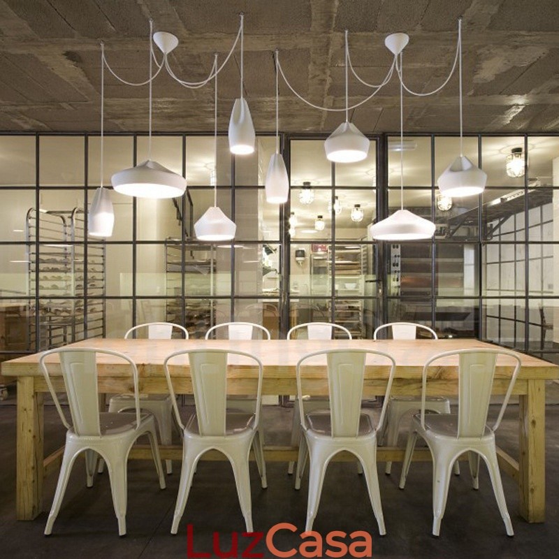 Luminária pendente moderna contemporânea multicolorida