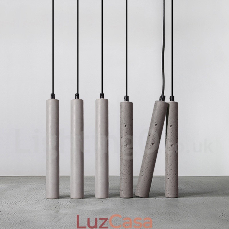 Luminária pendente moderna contemporânea Concrte 1 luz