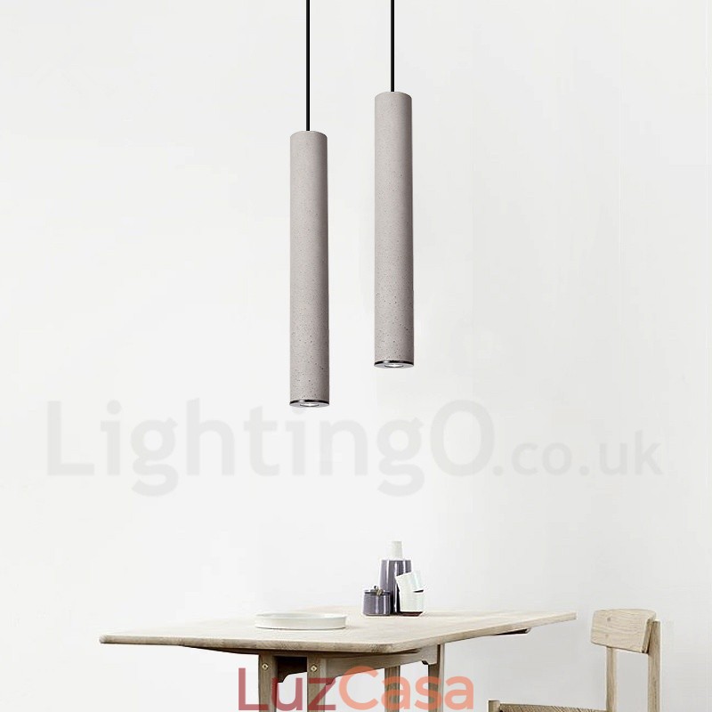 Luminária pendente moderna contemporânea Concrte 1 luz