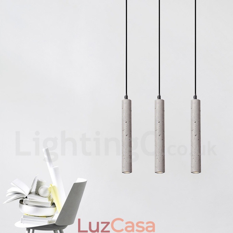 Luminária pendente moderna contemporânea Concrte 1 luz