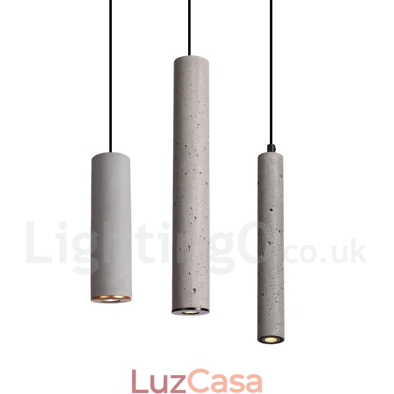 Luminária pendente moderna contemporânea Concrte 1 luz