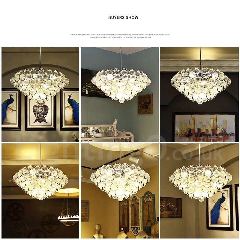 Luminária pendente moderna contemporânea de luxo com 1 luz