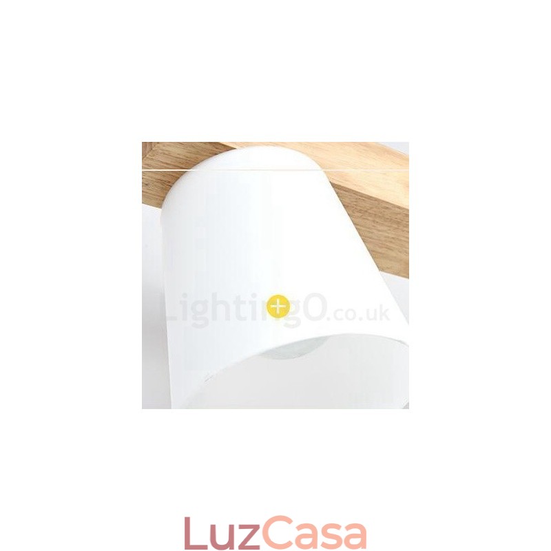 Luminária pendente de madeira contemporânea moderna com 3 luzes