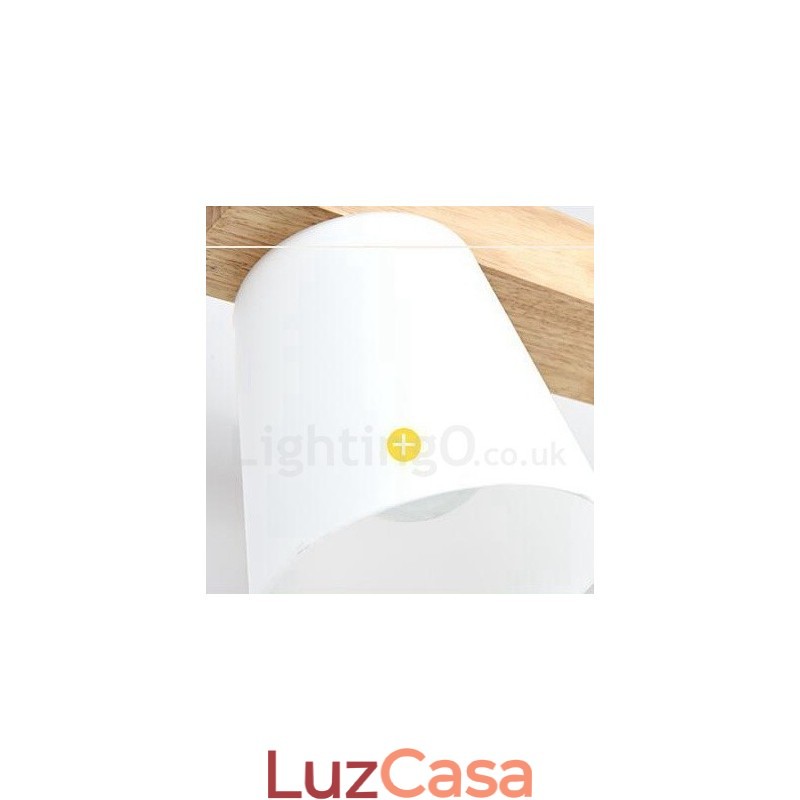 Luminária pendente de madeira contemporânea moderna com 5 luzes