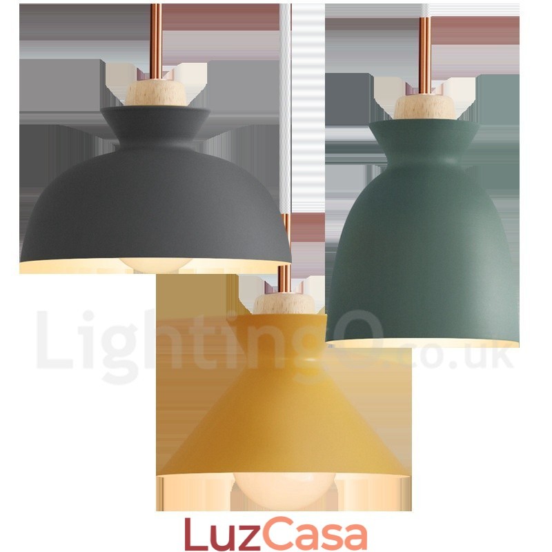 Luminária pendente moderna contemporânea de metal multicolorida