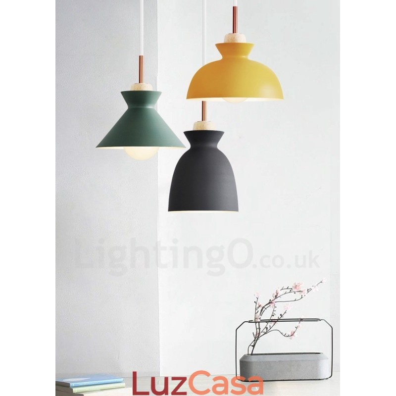 Luminária pendente moderna contemporânea de metal multicolorida