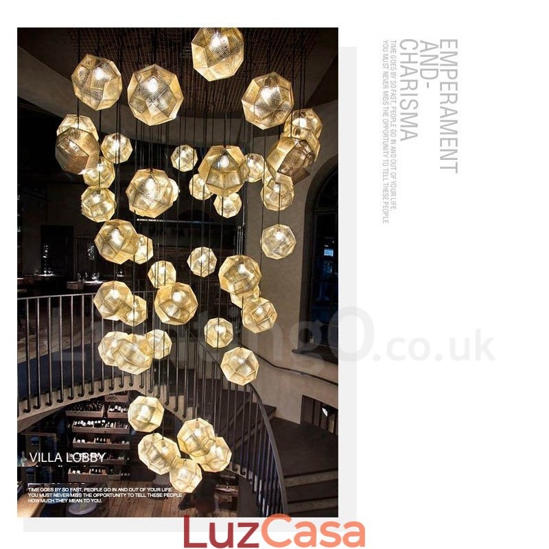 Luminária pendente moderna contemporânea com globo de 1 luz