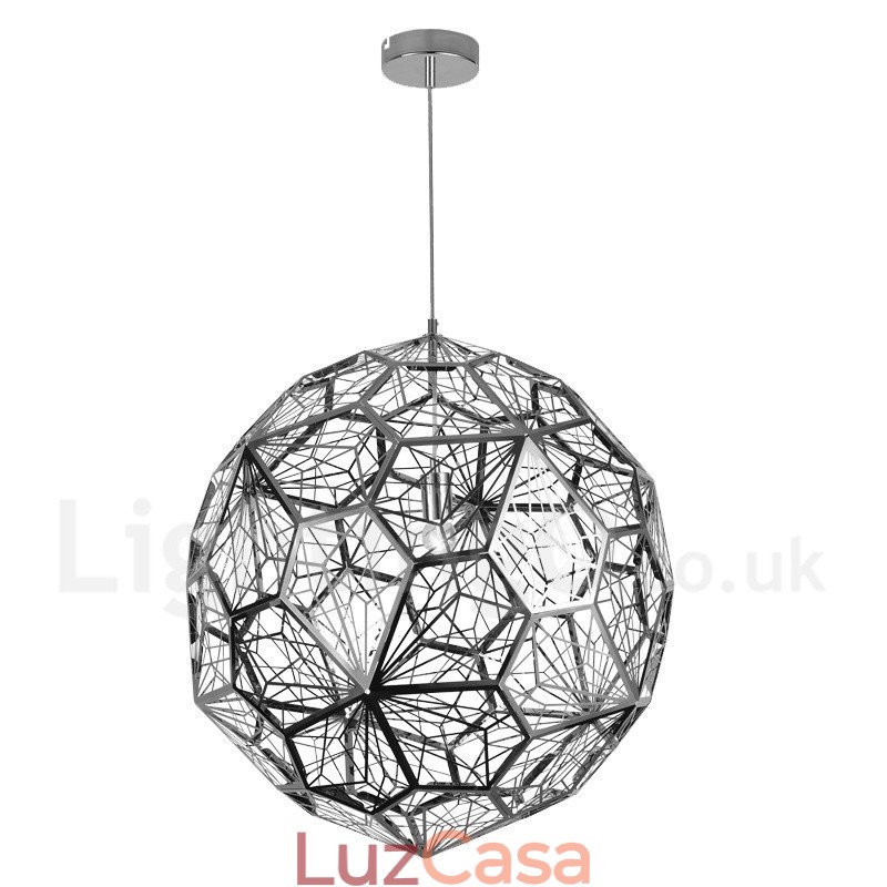 Luminária pendente moderna contemporânea com globo de 1 luz