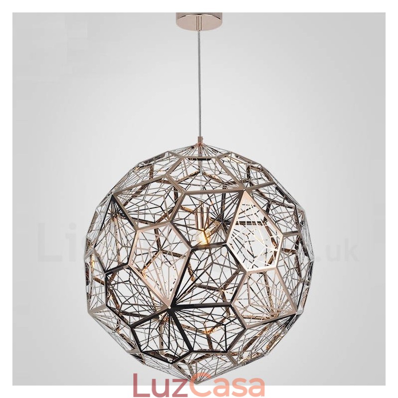 Luminária pendente moderna contemporânea com globo de 1 luz