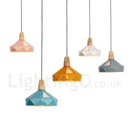Único 1 Luz Moderna Contemporânea Multi Cores Pendente Luz