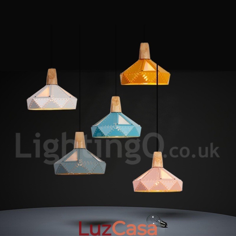 Único 1 Luz Moderna Contemporânea Multi Cores Pendente Luz