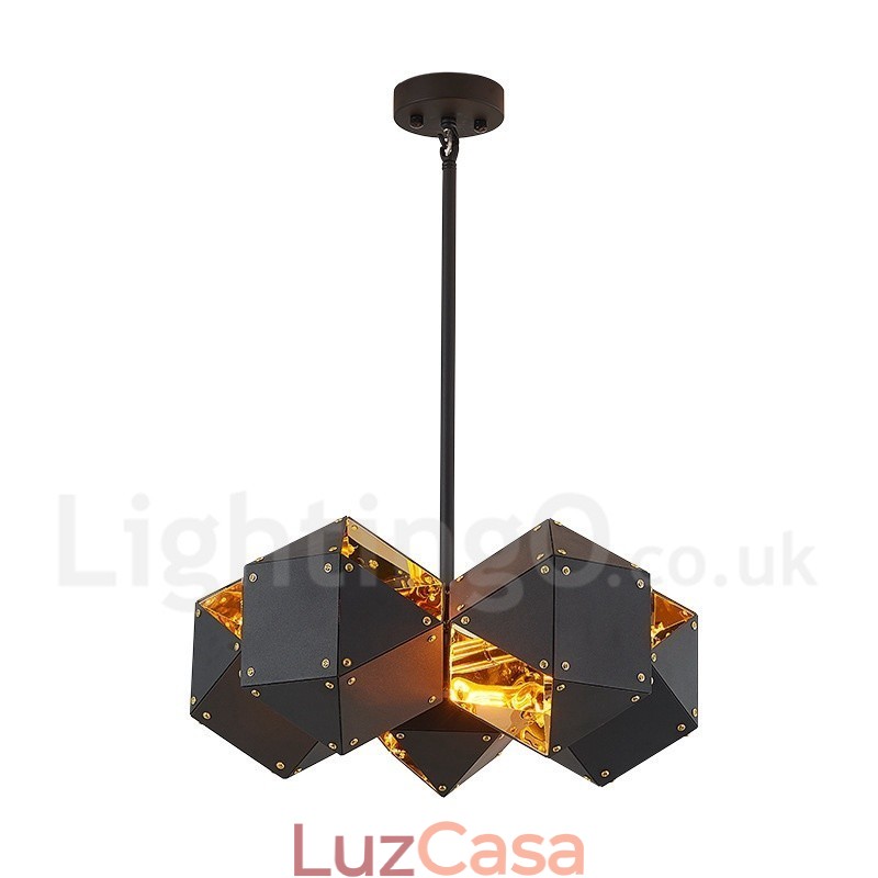 Luminária pendente moderna contemporânea de 5 luzes