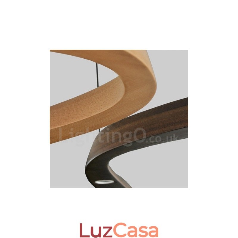 Luminária pendente moderna contemporânea de madeira com 3 luzes