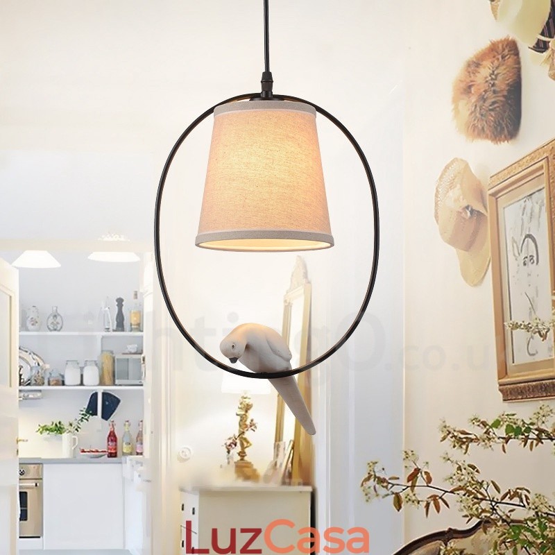 1 luz rústica lodge vintage pingente luz