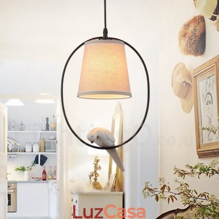 1 luz rústica lodge vintage pingente luz