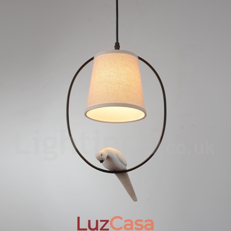 1 luz rústica lodge vintage pingente luz