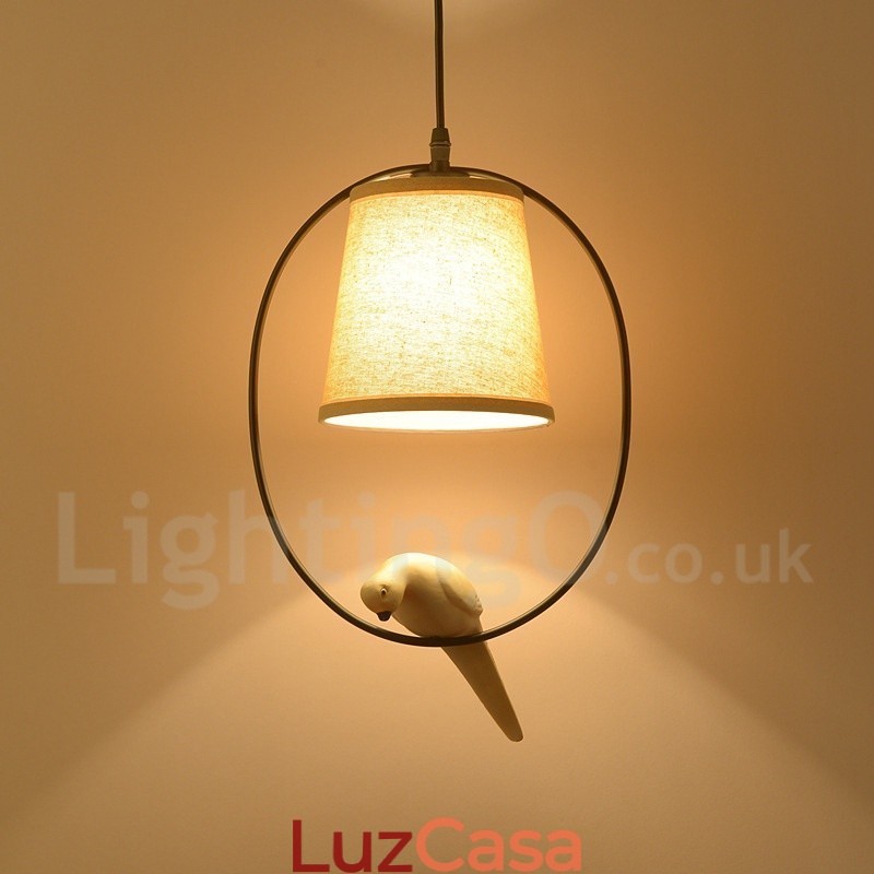 1 luz rústica lodge vintage pingente luz