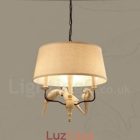 Luminária pendente vintage rústica de 3 luzes Luminária pendente vintage rústica de 3 luzes