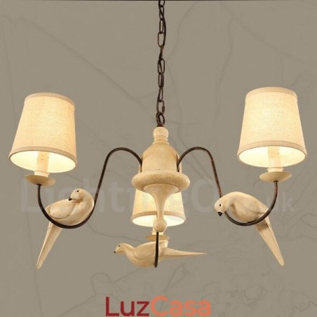 Luminária pendente vintage rústica de 3 luzes Luminária pendente vintage rústica de 3 luzes