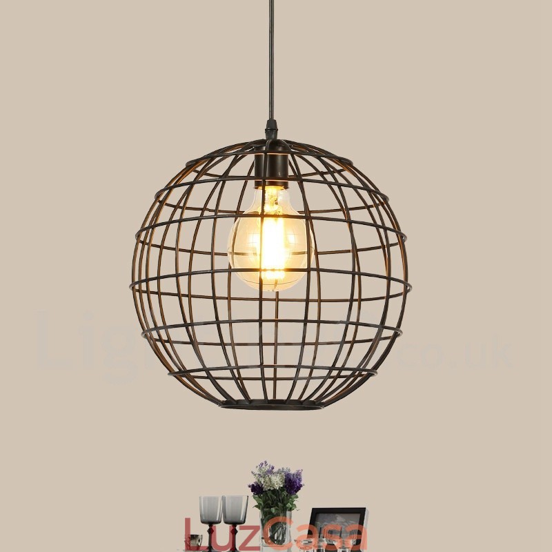 Luminária pendente vintage country globe