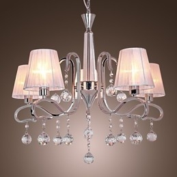 Lustre moderno contemporâneo de cristal galvanizado