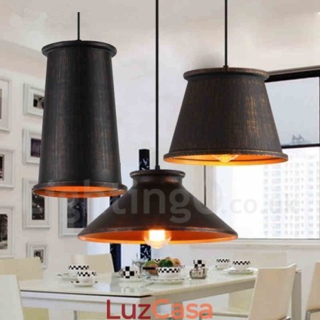 Retro Vintage 1 Luz Metal Pendente Luz Retro Vintage 1 Luz Metal Pendente Luz