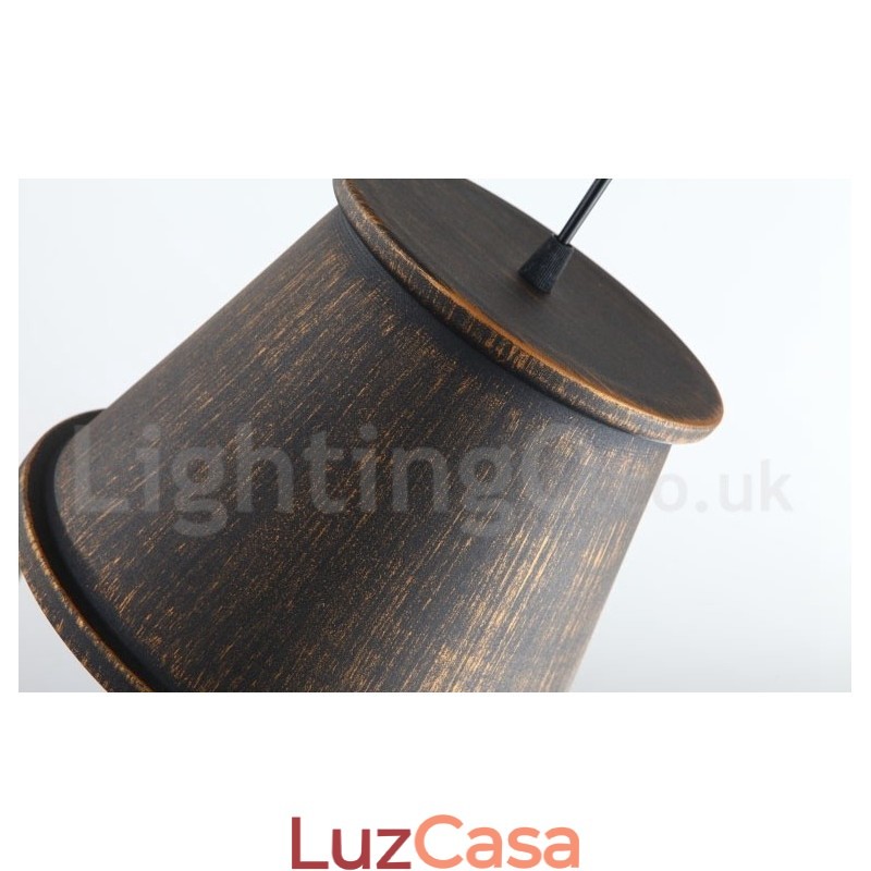 Retro Vintage 1 Luz Metal Pendente Luz