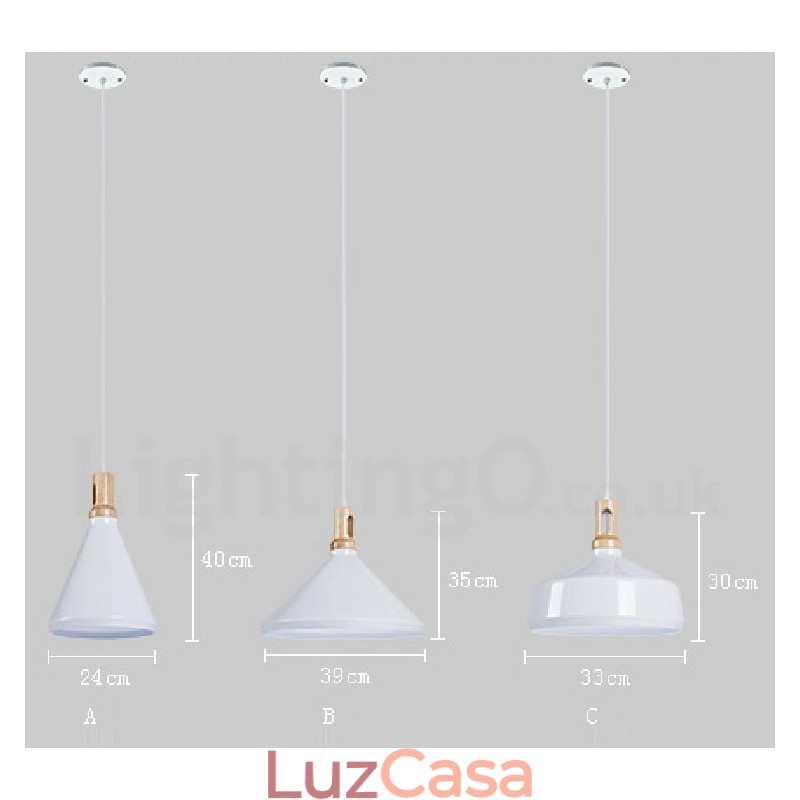 Luminária pendente moderna contemporânea de 1 luz