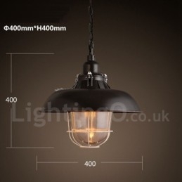 Retro Vintage Metal 1 Luz Pendente Luz