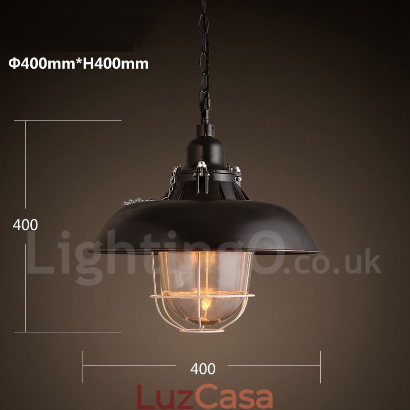 Retro Vintage Metal 1 Luz Pendente Luz