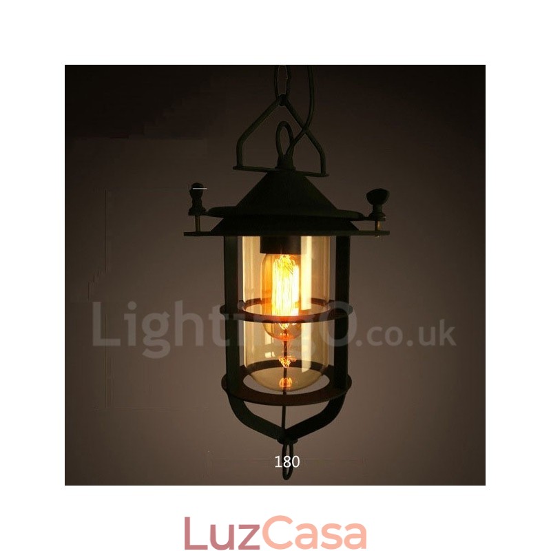 Retro Vintage Metal 1 Luz Pendente Luz