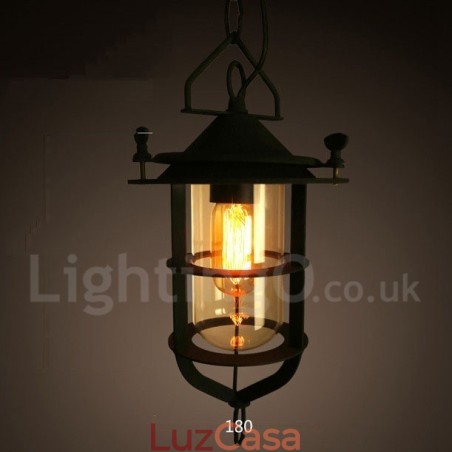 Retro Vintage Metal 1 Luz Pendente Luz
