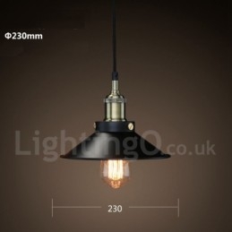 Retro Vintage Metal 1 Luz Pendente Luz
