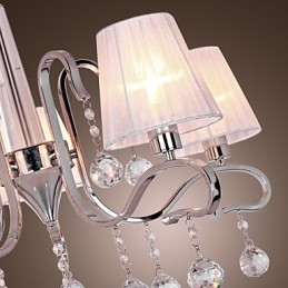 Lustre moderno contemporâneo de cristal galvanizado