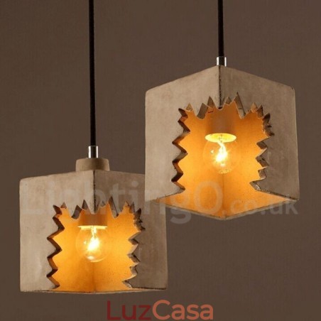 Luminária pendente de concreto moderna e contemporânea