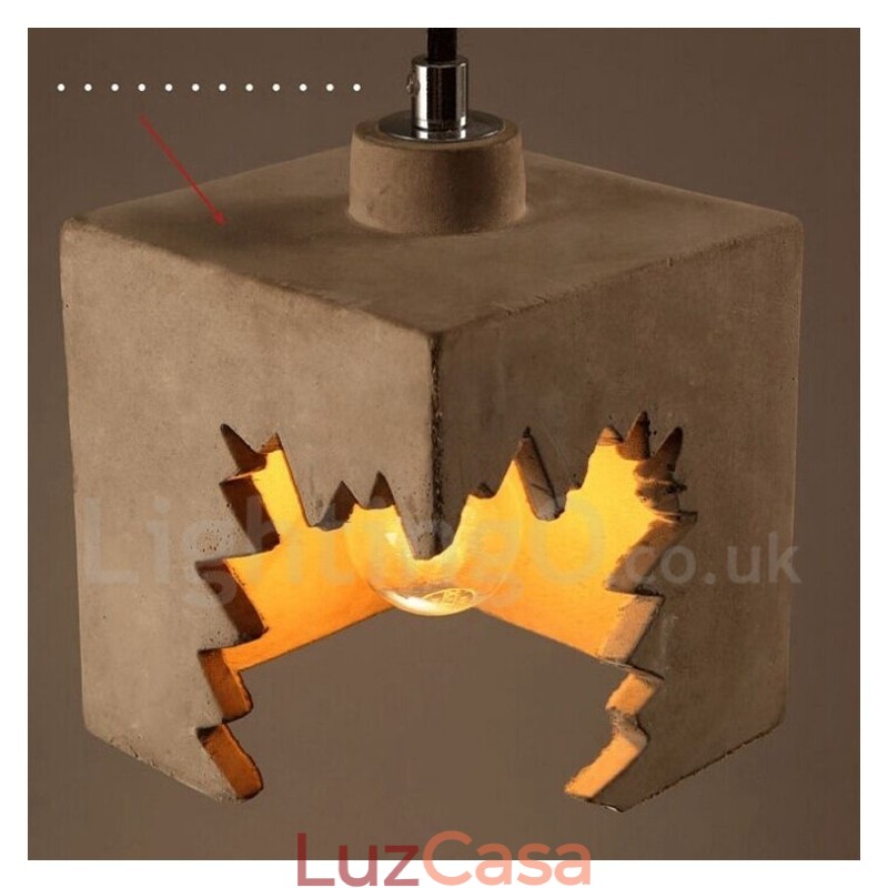 Luminária pendente de concreto moderna e contemporânea