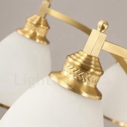 Lustre de cobre integrado de metal rústico com 8 luzes