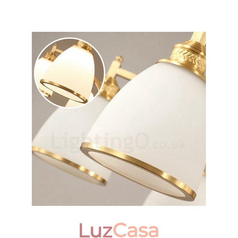 Lustre de cobre integrado de metal rústico com 10 luzes