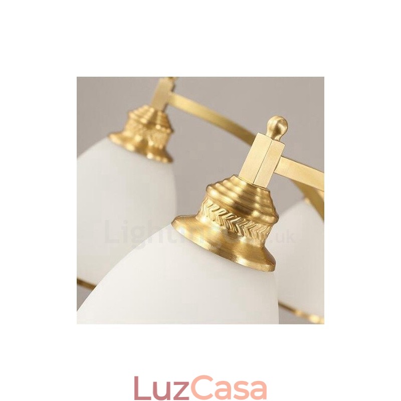 Lustre de cobre integrado de metal rústico com 10 luzes