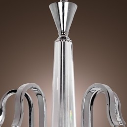 Lustre moderno contemporâneo de cristal galvanizado