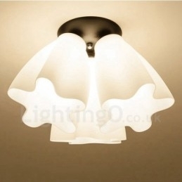 Lustre integrado rústico de 3 luzes