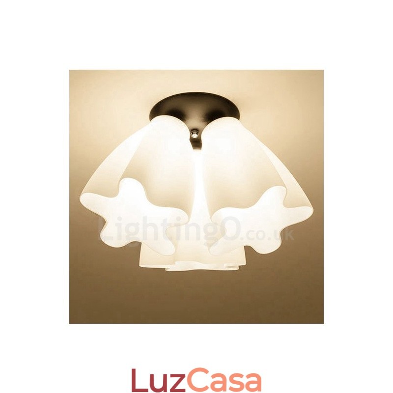 Lustre integrado rústico de 3 luzes