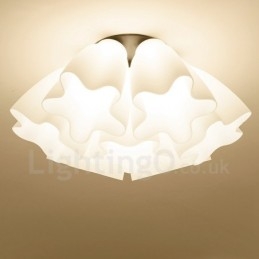 Lustre integrado rústico de 7 luzes