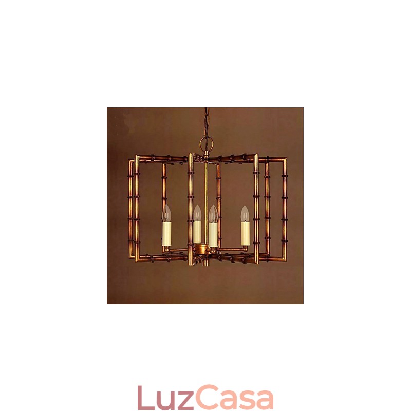 Lustre de ferro de cobre antigo simples americano Lustre criativo