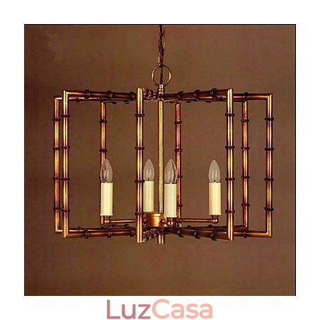 Lustre de ferro de cobre antigo simples americano Lustre criativo Lustre de ferro de cobre antigo simples americano Lustre criativo