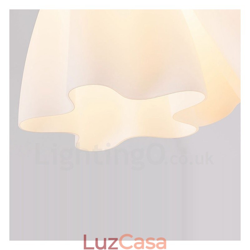 Lustre integrado rústico de 7 luzes